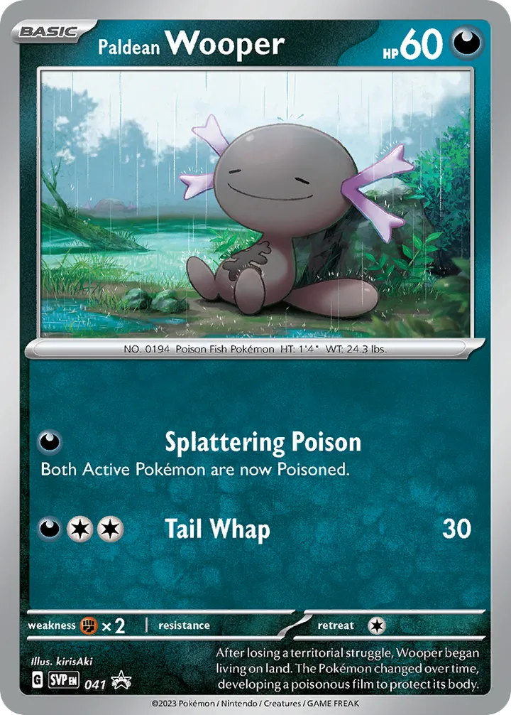 SVP Black Star Promos 영어판 Paldean Wooper 41 카드 앞면