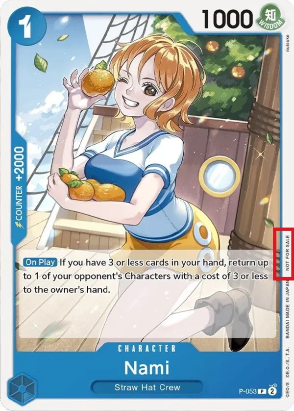 Promotion Cards 英語版 Nami P-053 カード表面