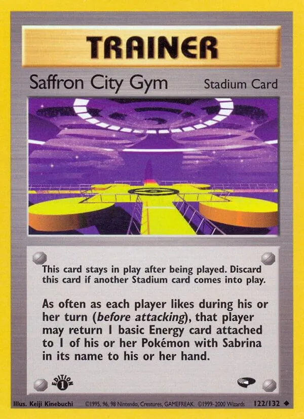 Gym Challenge 英語版 Saffron City Gym 122 カード表面