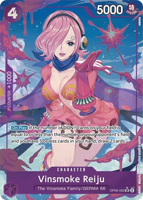Wings of the Captain 英語版 Vinsmoke Reiju OP06-069 · パラレル 4 カード表面