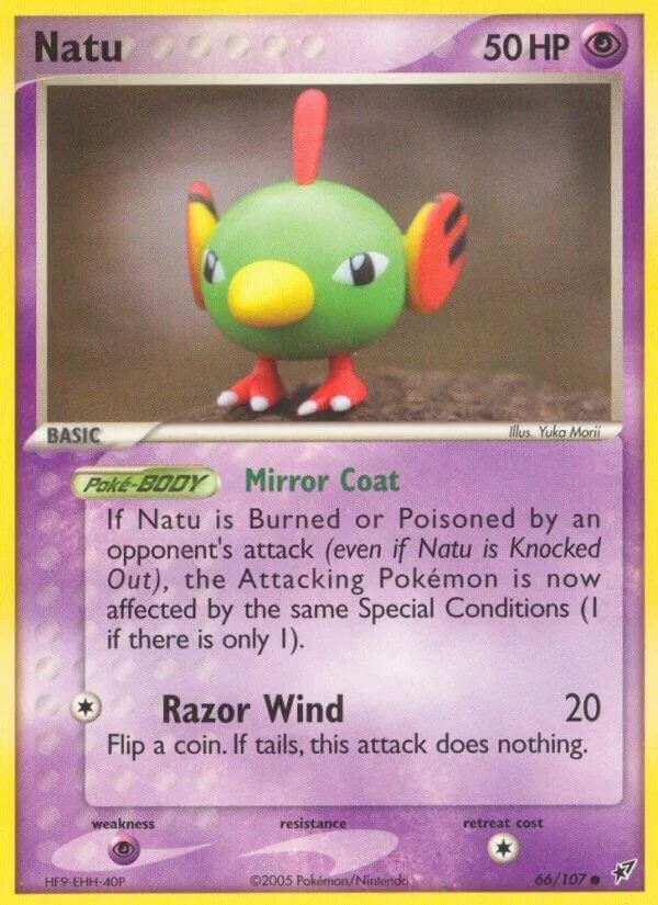 EX Deoxys 영어판 Natu 66 카드 앞면