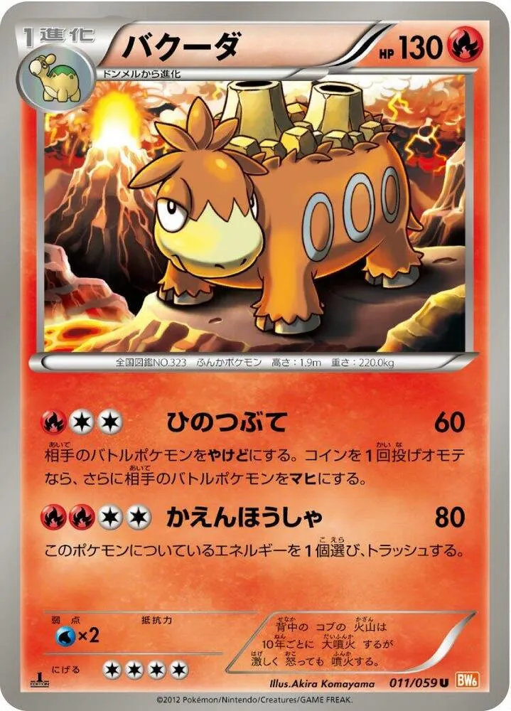 Front of Camerupt 11, コールドフレア Japanese