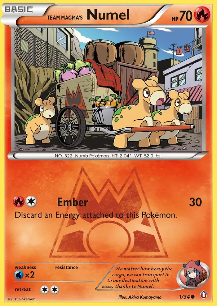 Double Crisis 영어판 Team Magma's Numel 1 카드 앞면