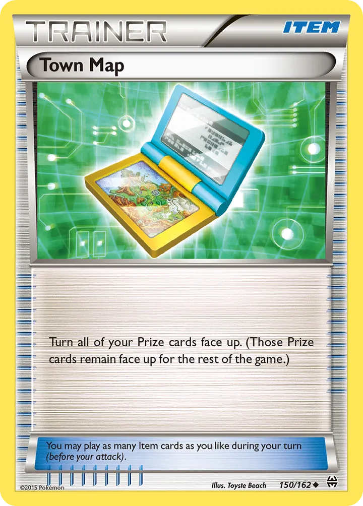 XY—BREAKthrough 英語版 Town Map 150 カード表面
