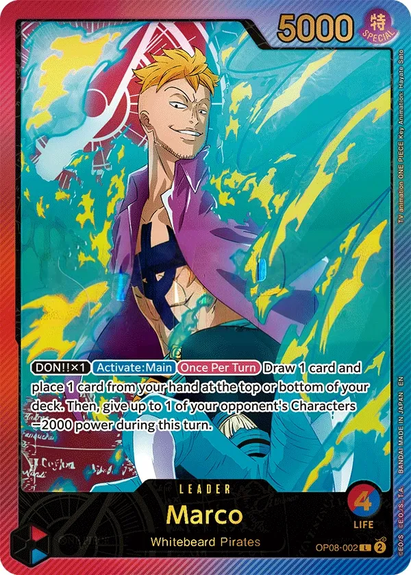 Two Legends 英語版 Marco OP08-002 · パラレル 2 カード表面