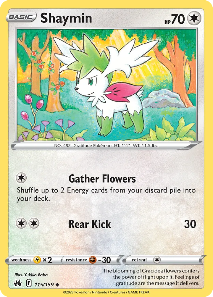 Crown Zenith 영어판 Shaymin 115 카드 앞면