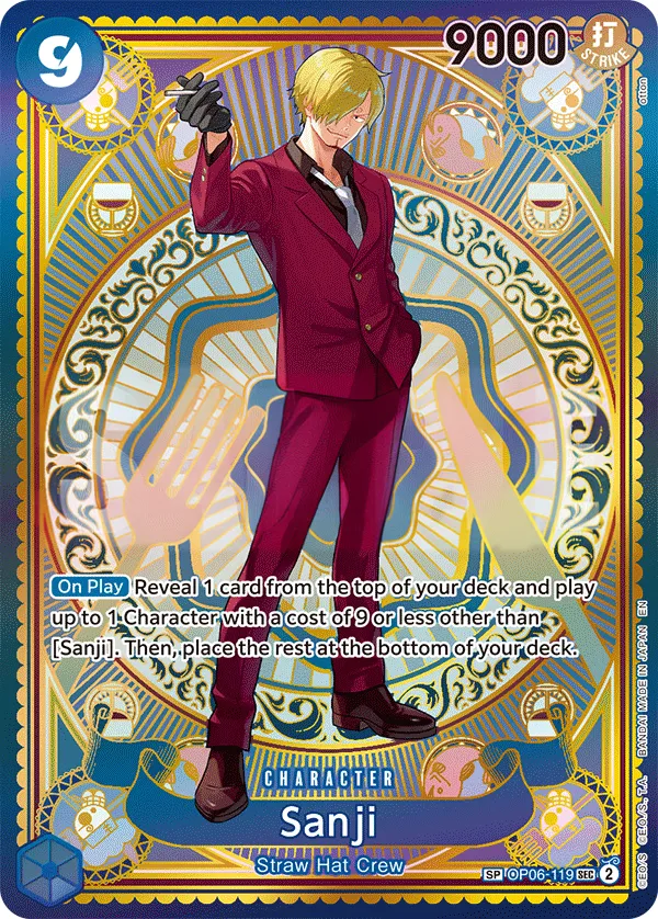 Wings of the Captain 영어판 Sanji OP06-119 · 패럴렐 2 카드 앞면