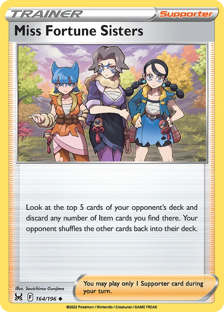 Sword & Shield—Lost Origin 英語版 Miss Fortune Sisters 164 カード表面
