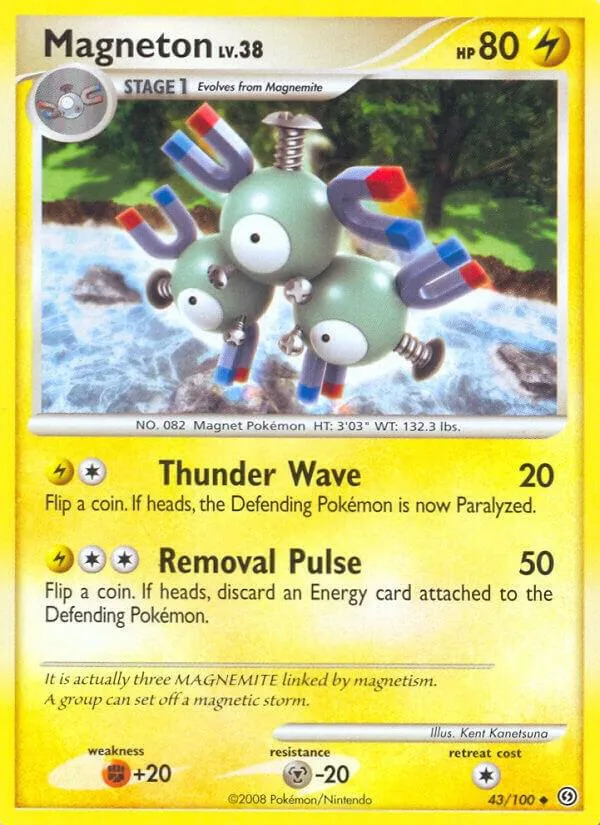 Diamond & Pearl—Stormfront 영어판 Magneton 43 카드 앞면