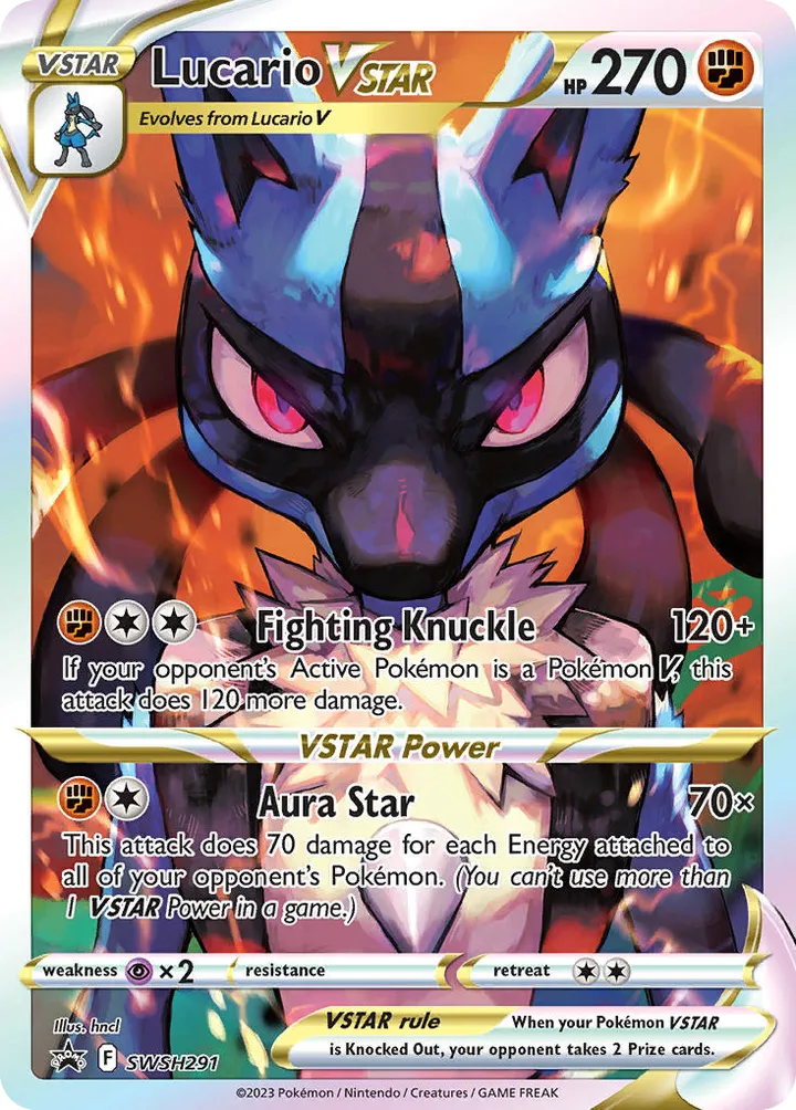 SWSH Black Star Promos 영어판 Lucario VSTAR SWSH291 카드 앞면