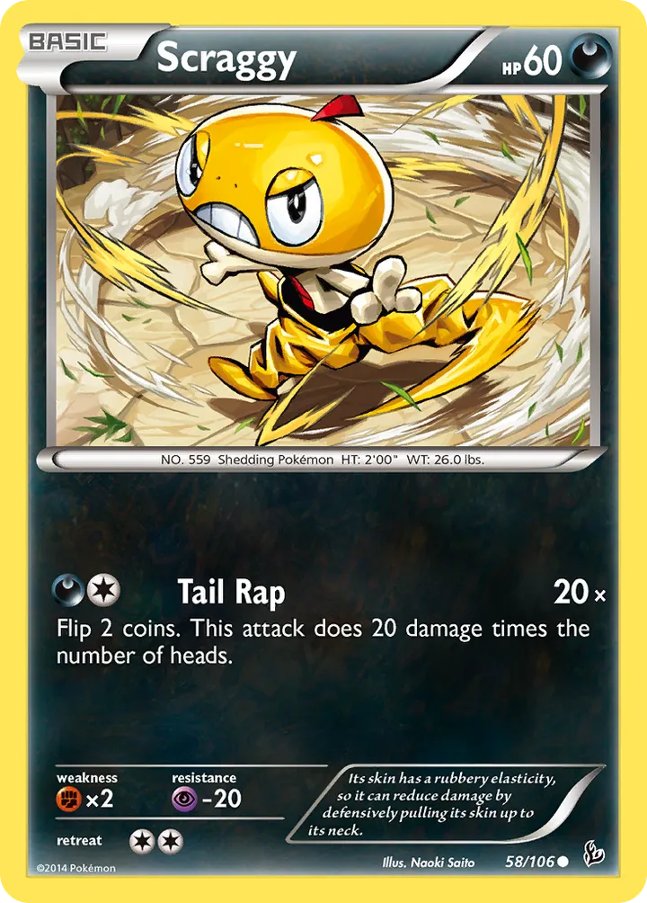 XY—Flashfire 英語版 Scraggy 58 カード表面