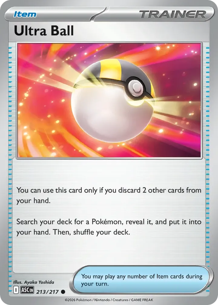 Mega Evolution—Ascended Heroes 영어판 Ultra Ball 213 카드 앞면