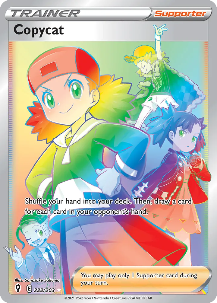 Sword & Shield—Evolving Skies 英語版 Copycat 222 カード表面