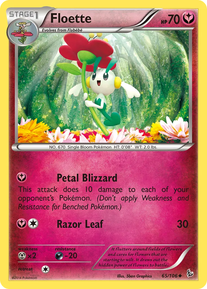 XY—Flashfire 英語版 Floette 65 カード表面