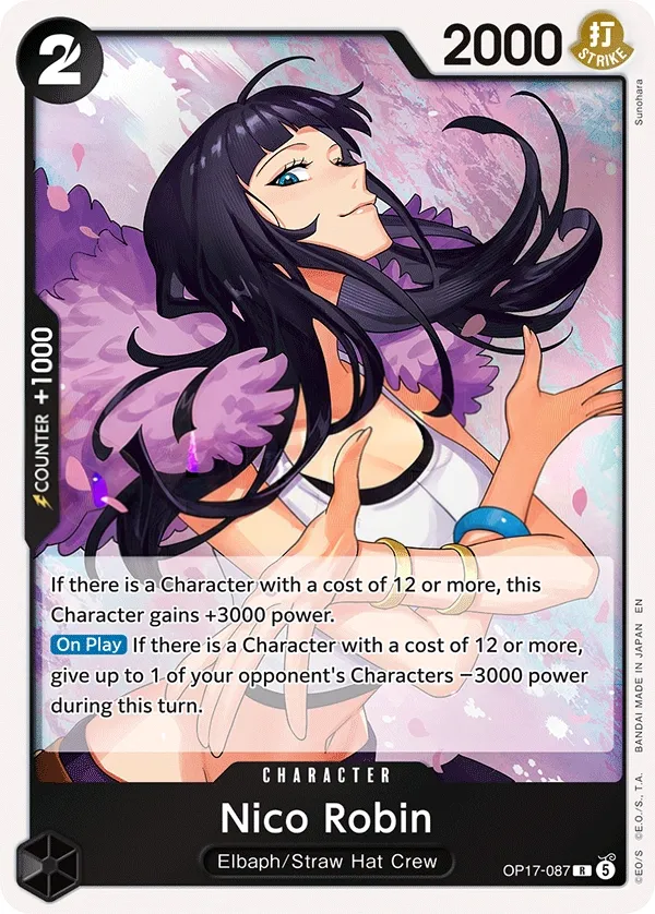 The World's Strongest Warriors 英語版 Nico Robin OP17-087 カード表面