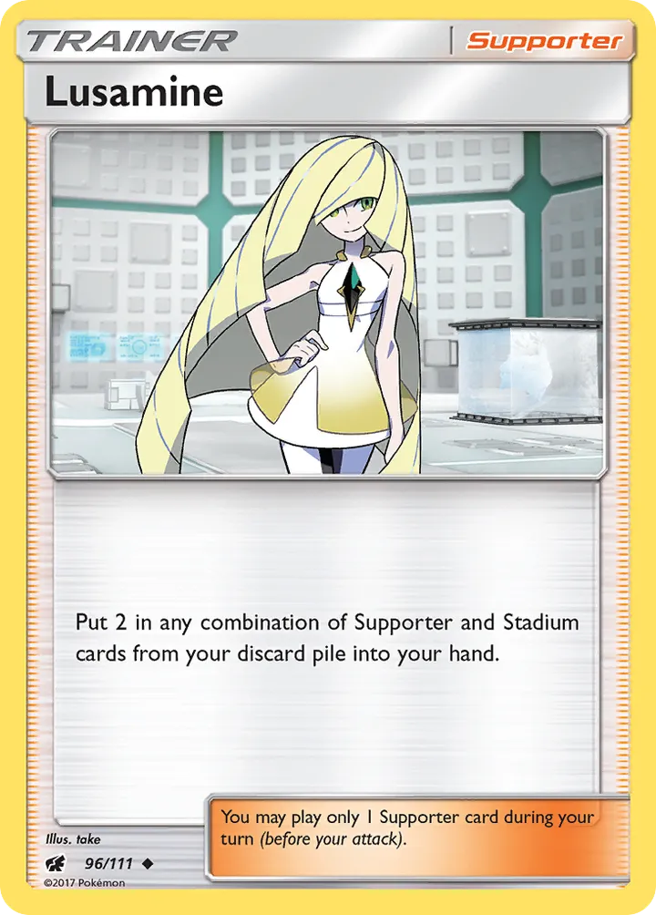 Sun & Moon—Crimson Invasion 영어판 Lusamine 96 카드 앞면