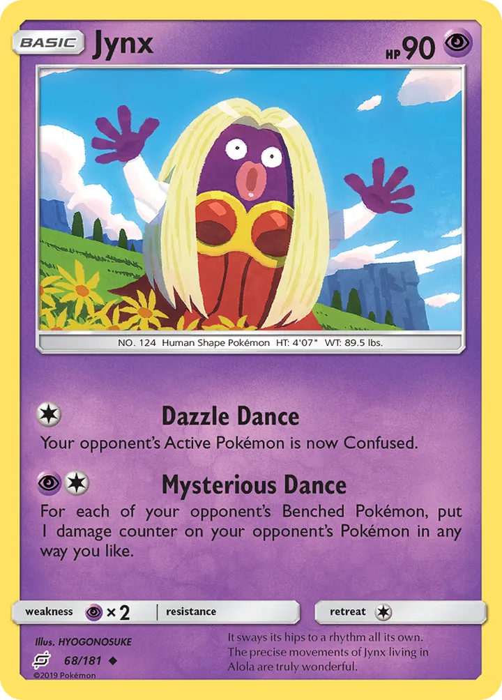 Sun & Moon—Team Up 英語版 Jynx 68 カード表面