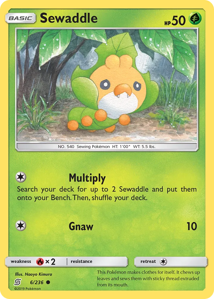 Sun & Moon—Unified Minds 英語版 Sewaddle 6 カード表面