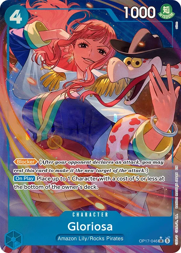 The World's Strongest Warriors 英語版 Gloriosa OP17-046 · パラレル カード表面