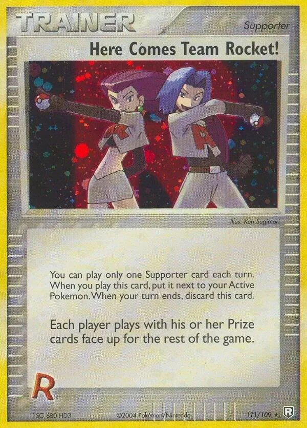 EX Team Rocket Returns 英語版 Here Comes Team Rocket! 111 カード表面