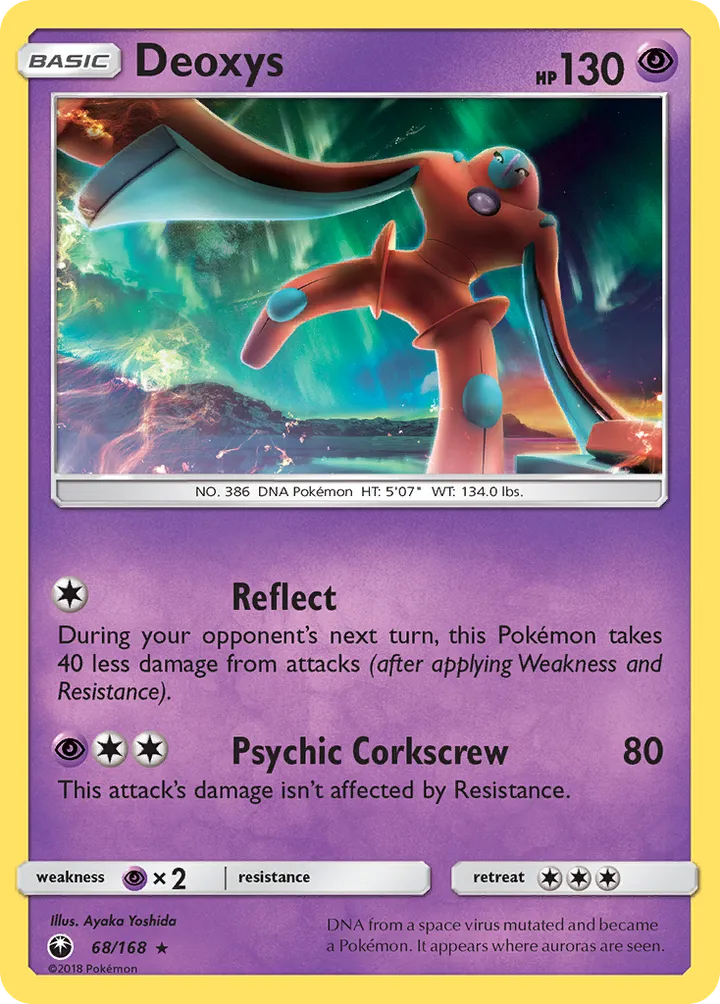 Sun & Moon—Celestial Storm 영어판 Deoxys 68 카드 앞면