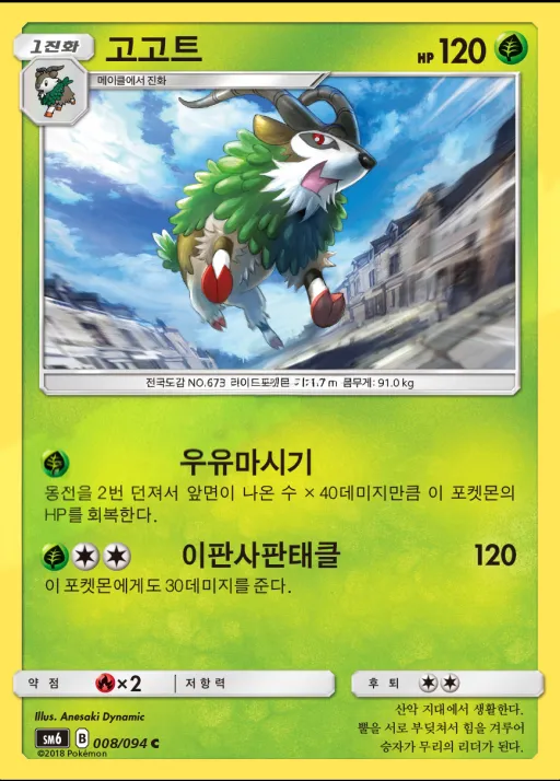 금단의 빛 韓国語版 고고트 8 カード表面