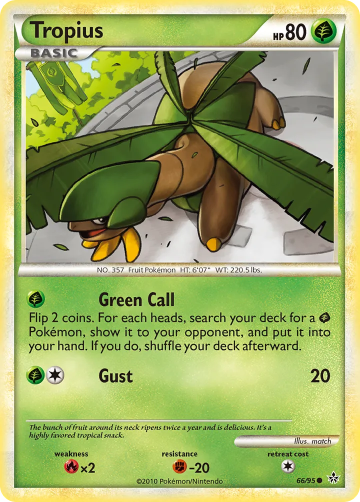 HS—Unleashed 영어판 Tropius 66 카드 앞면