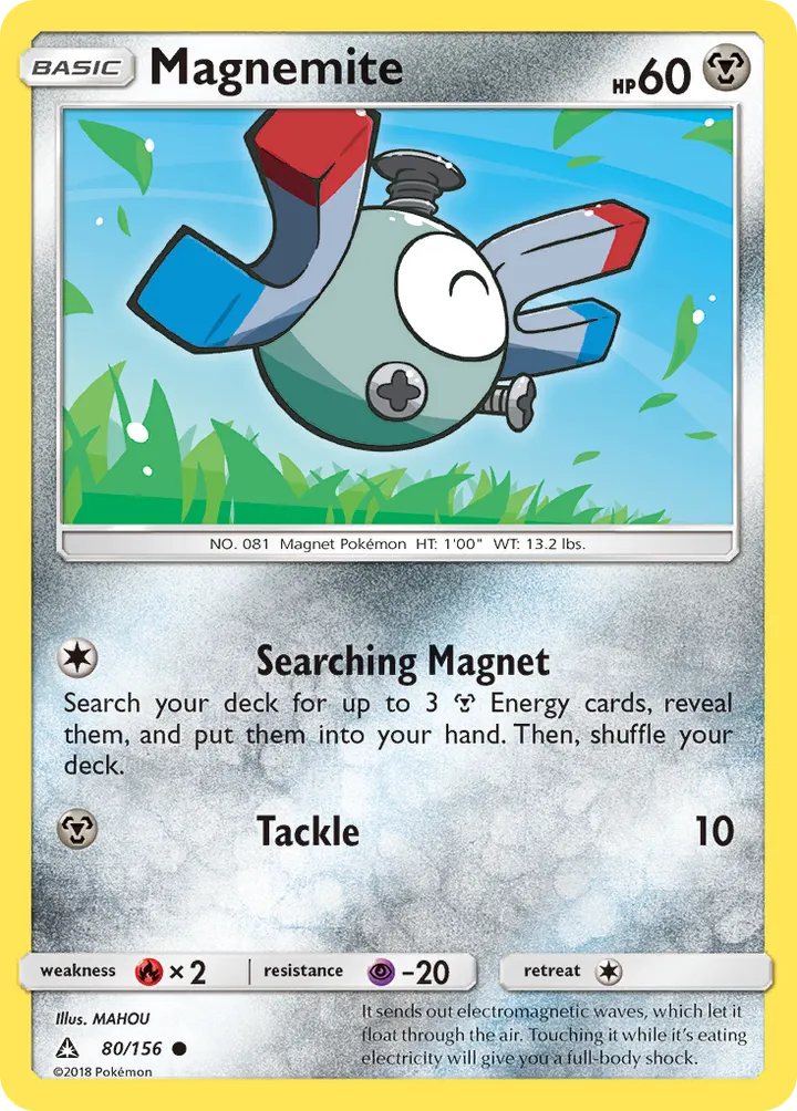 Sun & Moon—Ultra Prism 英語版 Magnemite 80 カード表面