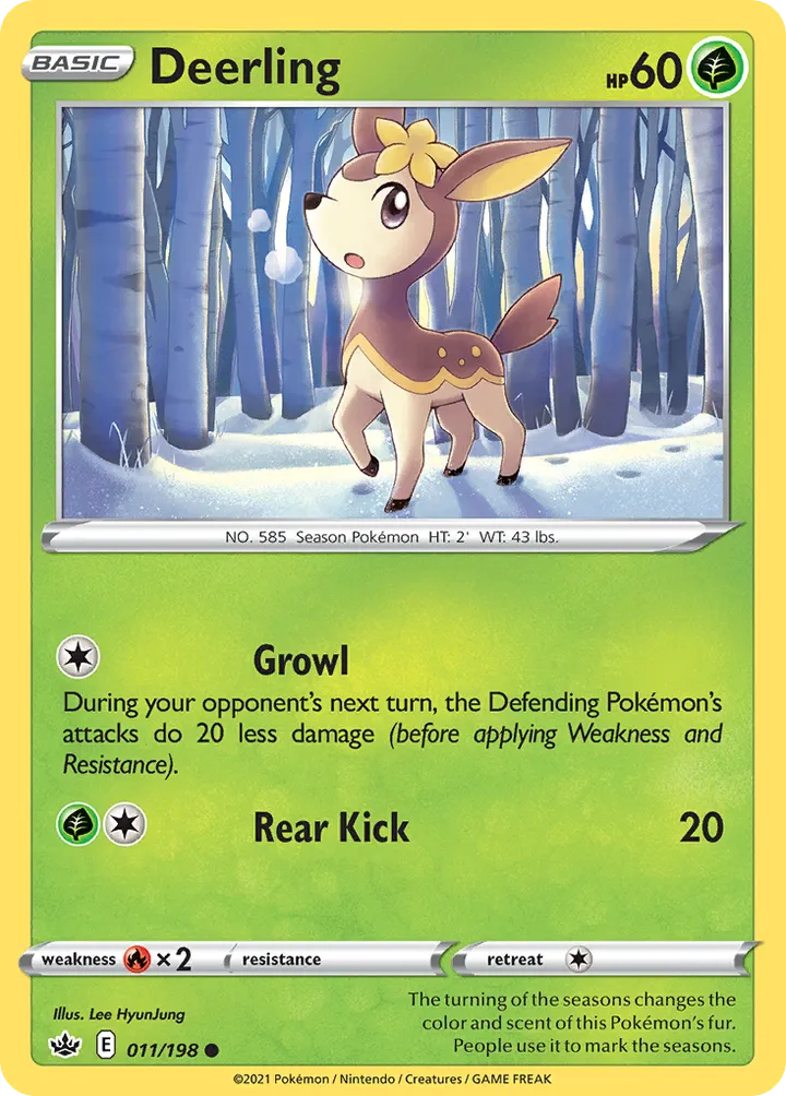 Sword & Shield—Chilling Reign 영어판 Deerling 11 카드 앞면