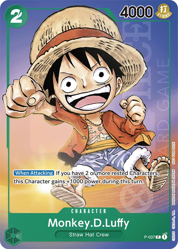 Front of Monkey.D.Luffy P-037, Promotion Cards English