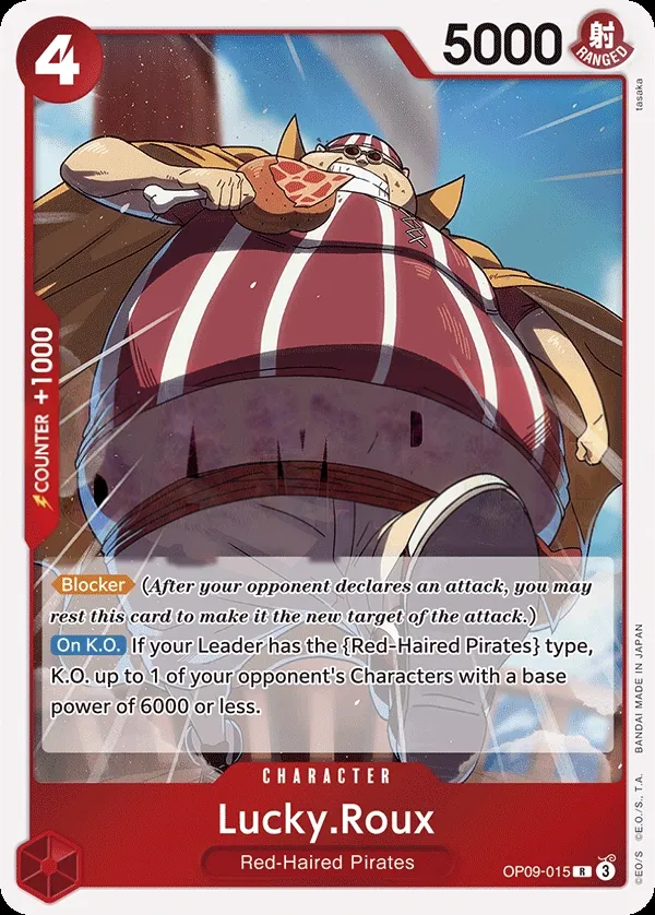 Emperors in the New World 英語版 Lucky.Roux OP09-015 カード表面