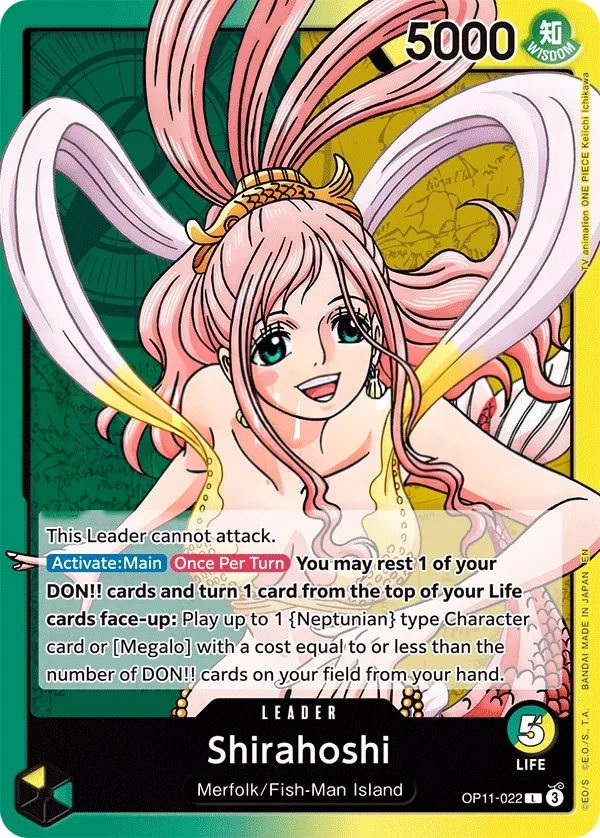 A Fist of Divine Speed 英語版 Shirahoshi OP11-022 カード表面