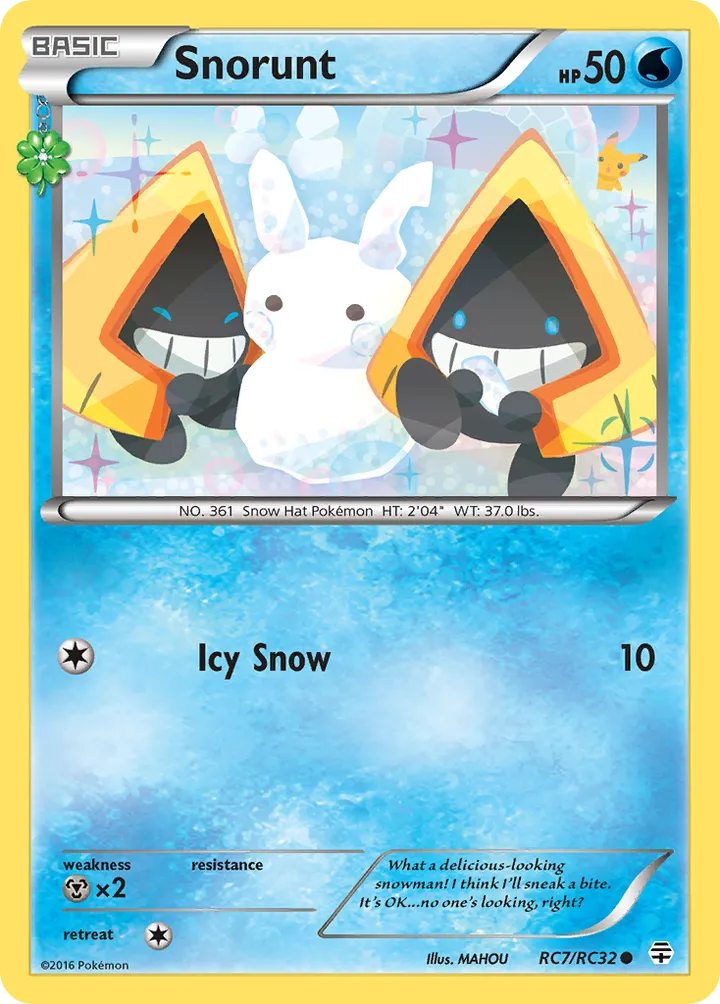 Generations 영어판 Snorunt RC7 카드 앞면