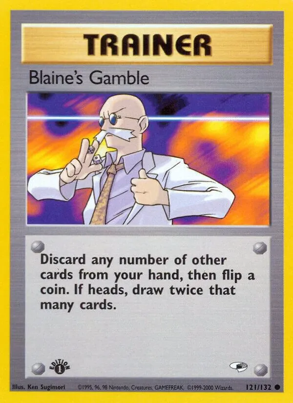 Gym Heroes 英語版 Blaine's Gamble 121 カード表面