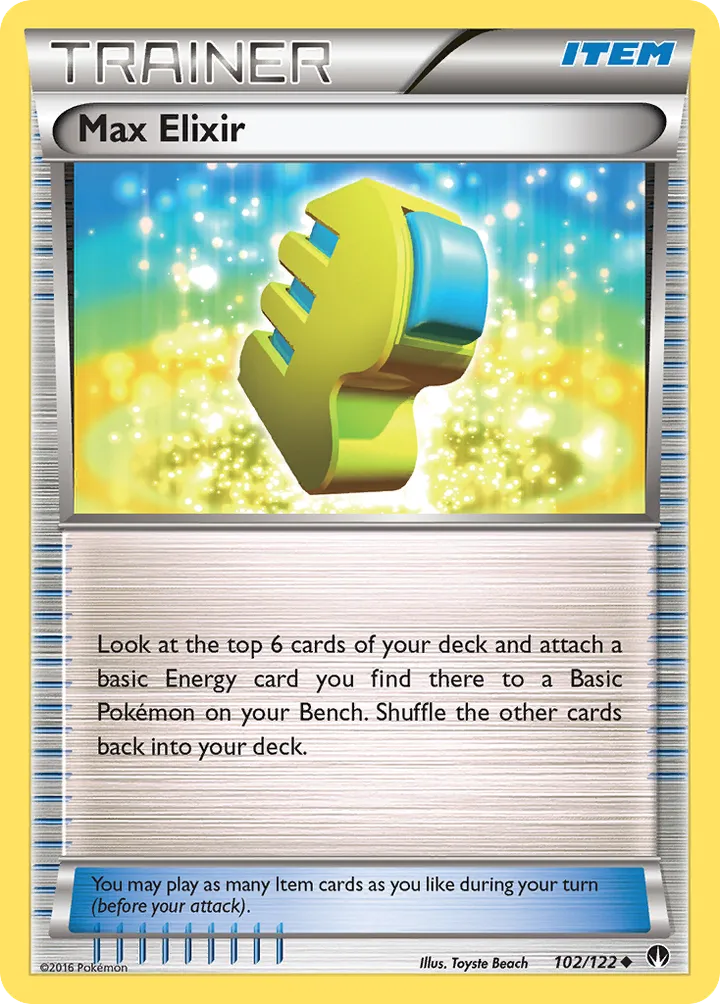 XY—BREAKpoint 英語版 Max Elixir 102 カード表面
