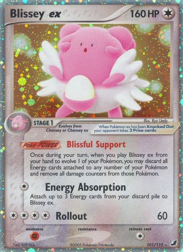 EX Unseen Forces 영어판 Blissey ex 101 카드 앞면