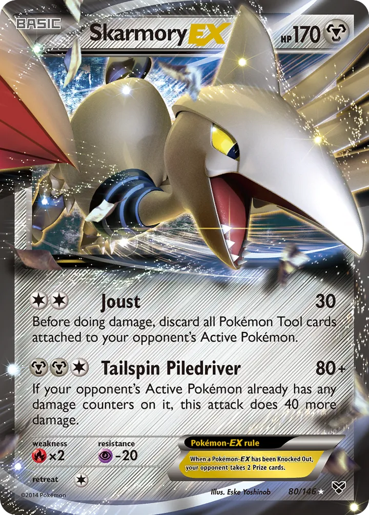 XY 英語版 Skarmory-EX 80 カード表面