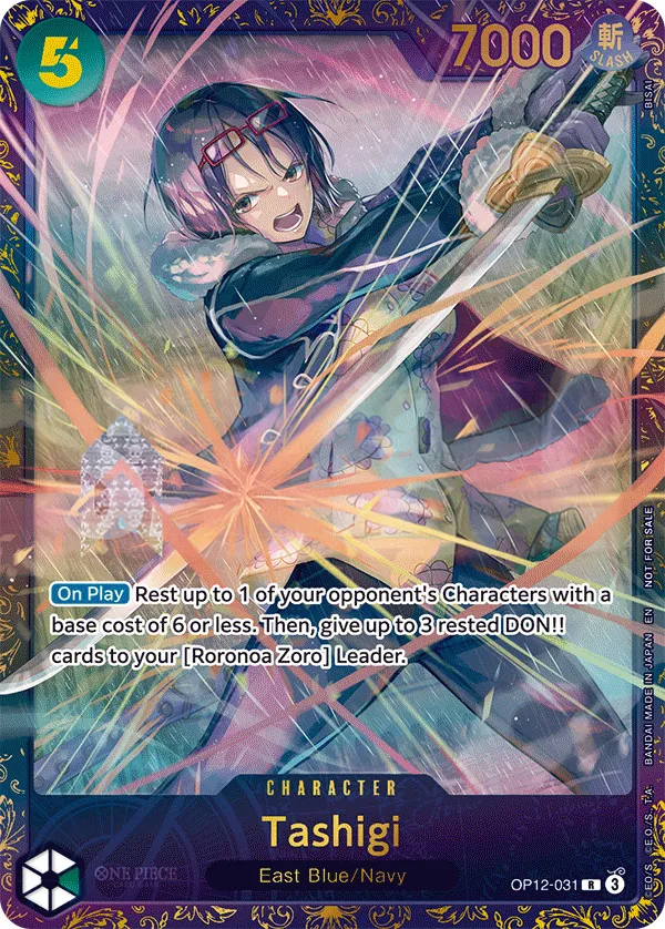 Legacy of the Master 英語版 Tashigi OP12-031 · パラレル 2 カード表面