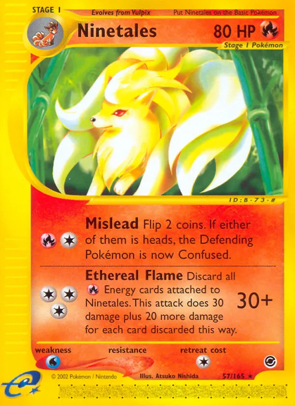 Expedition Base Set 英語版 Ninetales 57 カード表面