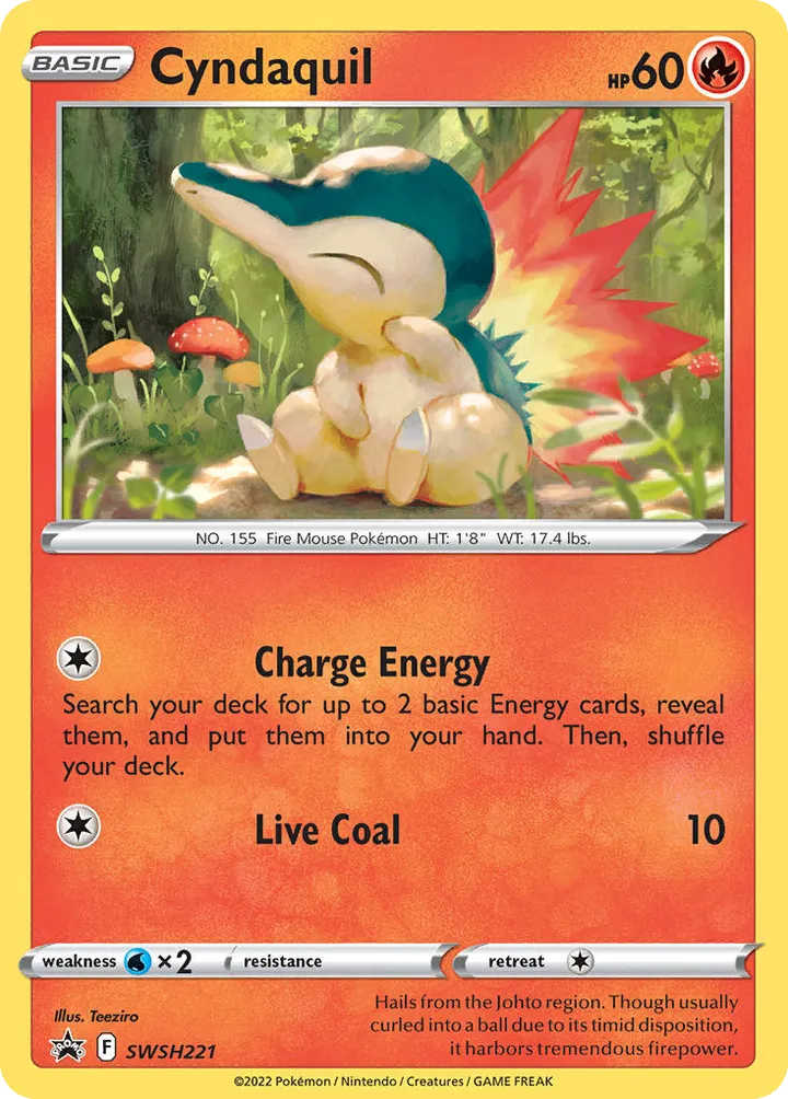SWSH Black Star Promos 영어판 Cyndaquil SWSH221 카드 앞면