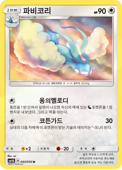 초차원의 침략자 韓国語版 파비코리 43 カード表面