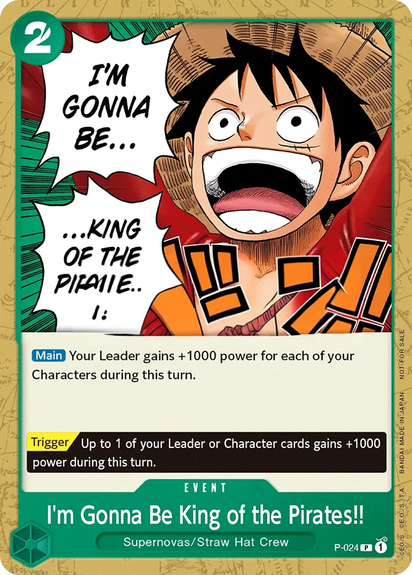 Promotion Cards 英語版 I'm Gonna Be King of the Pirates!! P-024 カード表面