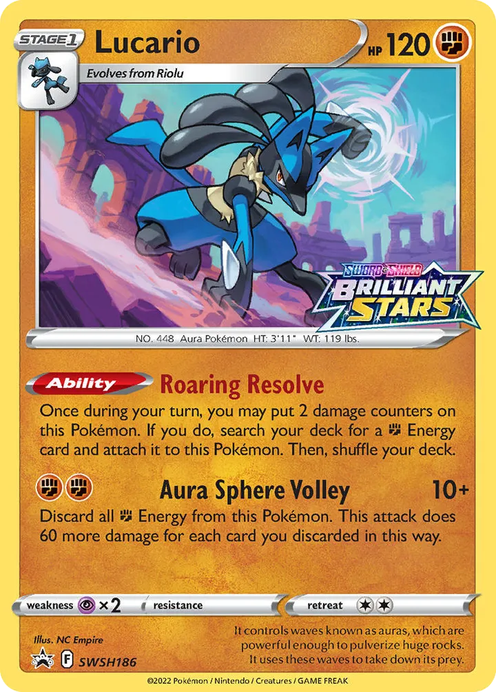 SWSH Black Star Promos 英語版 Lucario SWSH186 カード表面