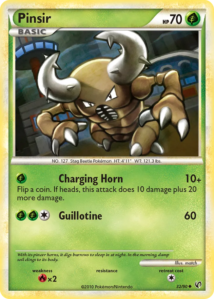 HS—Undaunted 영어판 Pinsir 32 카드 앞면