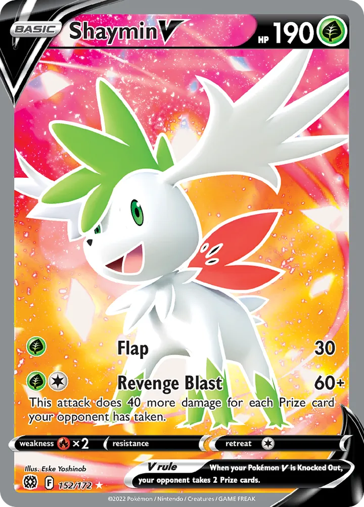 Sword & Shield—Brilliant Stars 영어판 Shaymin V 152 카드 앞면