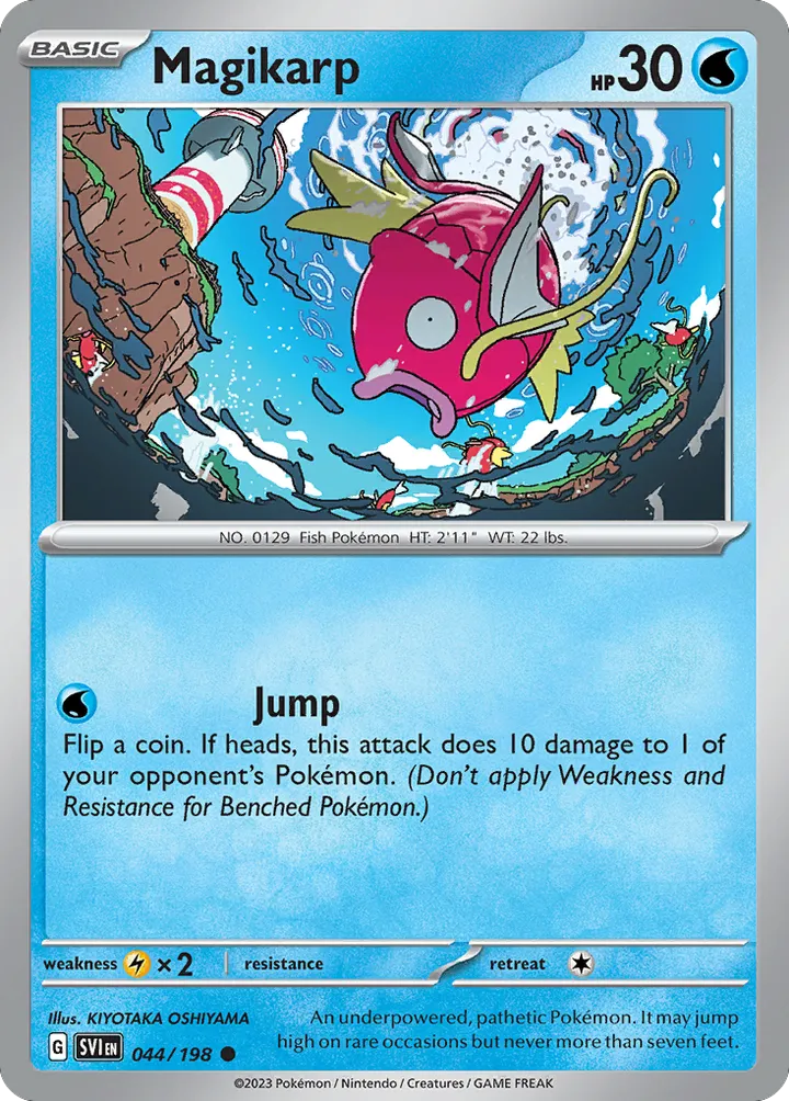 Scarlet & Violet 영어판 Magikarp 44 카드 앞면