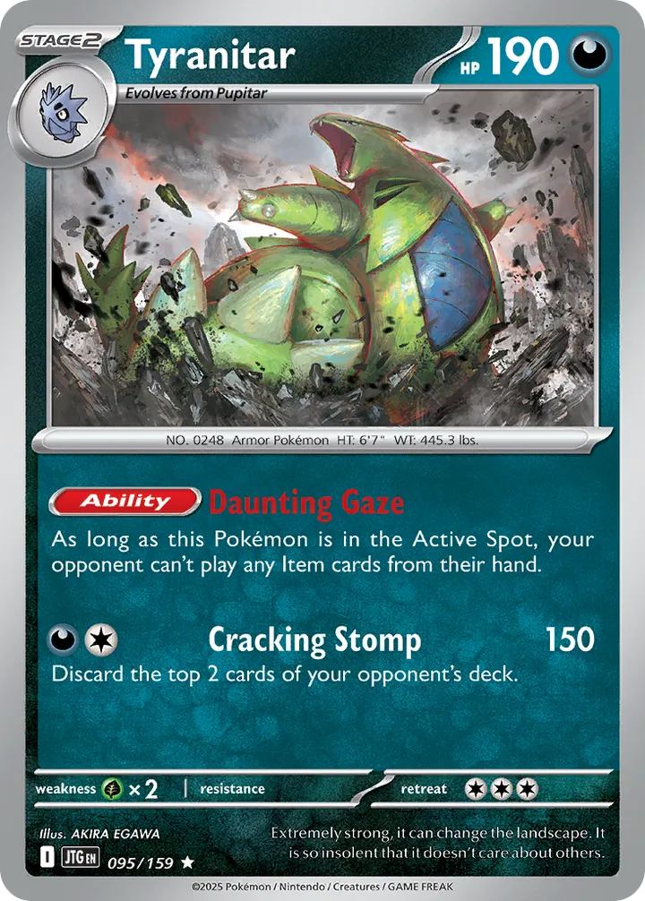 Scarlet & Violet—Journey Together 英語版 Tyranitar 95 カード表面