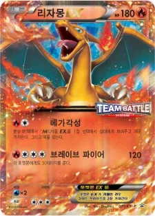 XY 프로모 카드 韓国語版 리자몽 EX 11 カード表面
