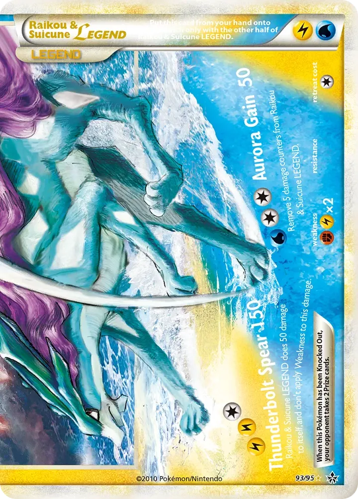 HS—Unleashed 英語版 Raikou & Suicune LEGEND 93 カード表面