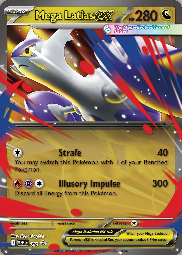 MEP Black Star Promos 英語版 Mega Latias ex 11 カード表面